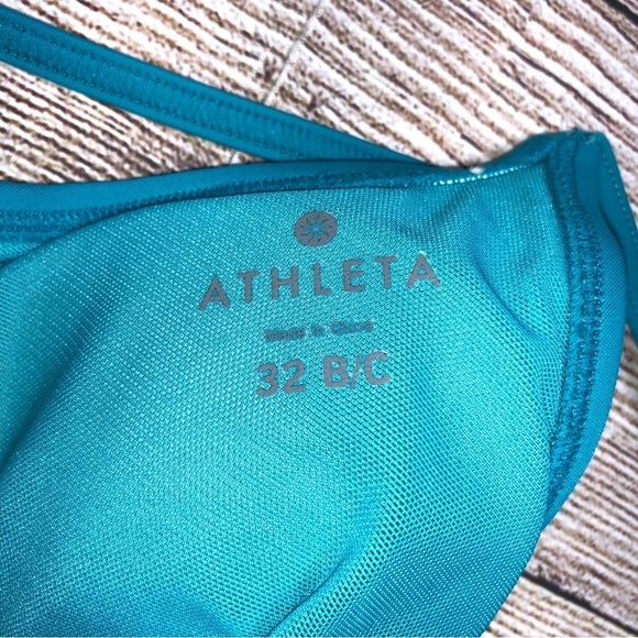Athleta Blue Underwire Bikini Top Size 32 B/C - Picture 2 of 11